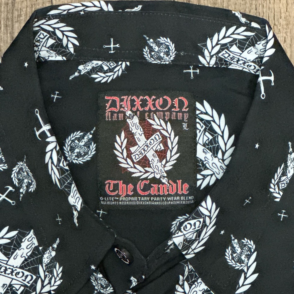 DIXXON | "The Candle" Short-sleeve Button-down Shirt Men's Size L - Picture 5 of 5